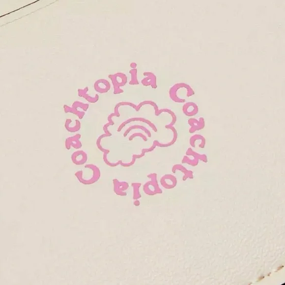 NWT Coach Wavy Card Case In Coachtopia Leather With Cherry Print - Picture 4 of 8